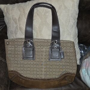 Brown and Tan Tote Bag